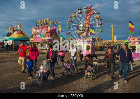 Stati Uniti, Arizona, finestra Rock Festival, Navajo Nation Fair, parco di divertimento Foto Stock