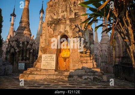 Myanmar (Birmania), stato Shan, Pao la tribù, Kakku, Kakku pagoda dell con il suo stupa 2500 Foto Stock