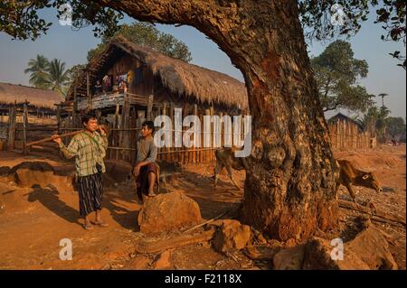 Myanmar (Birmania), Stato Kayah Kayah, tribù, Daw Du Mar Gyi Foto Stock