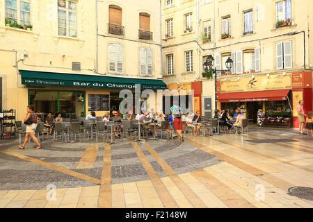 Francia, Vaucluse, Avignone, Place du Change Foto Stock