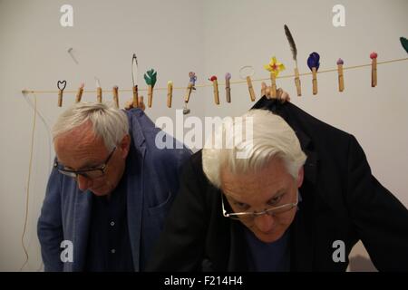 L'Italia, Venezia, francese artista Martial Raysse mostra a Palazzo Grassi di proprietà della fondazione Francois Pinault durante la Biennale 2015 Foto Stock