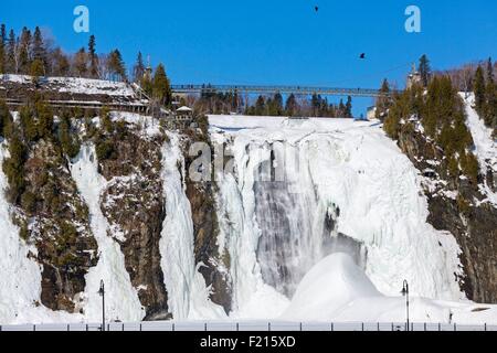 Canada, Québec, Provincia di Quebec City, il Parc de la scivolo Montmorency in inverno Foto Stock