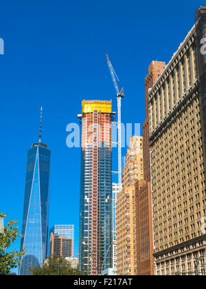 Costruzione presso il sito del centro del commercio mondiale Foto Stock