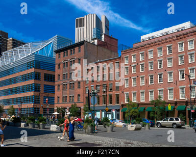 South Street Seaport Historic District, NYC Foto Stock