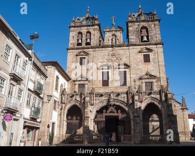 Braga Se facciata della Cattedrale Foto Stock