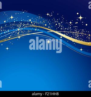 Blue inverno sfondo astratto. Illustrazione Vettoriale