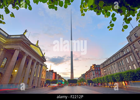 Dublino, Irlanda simbolo centrale - spire e General Post Office Foto Stock