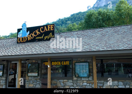Vecchio Rock Cafè al camino Rock North Carolina USA Foto Stock