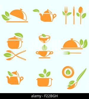 Raccolta di mangiare sano Illustrazione Vettoriale