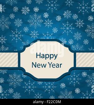 Scheda di congratulazioni per il Felice Anno Nuovo Illustrazione Vettoriale