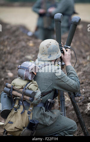 Guerra Mondiale 11 soldati sul campo di battaglia Foto Stock