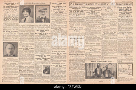 1915 Daily Sketch Edward Dwyer VC Heads Recruiting marzo through Londra Foto Stock