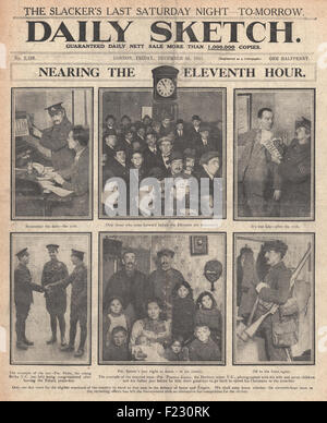 1915 Daily Sketch nuove reclute per l'esercito britannico Foto Stock