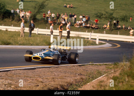 Jack Brabham su Brabham Cosworth BT33, Belgio GP di Spa Francorchamps 7 Giugno 1970 Foto Stock