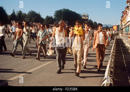 GP DI ITALIA Monza 6 settembre 1970 appassionati tifosi Foto Stock