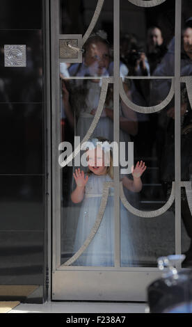 Nicky Hilton lascia il Claridge sul percorso per il suo matrimonio a Kensington Palace. Londra. Regno Unito con: ospiti dove: Londra, Regno Unito quando: 10 Lug 2015 Foto Stock