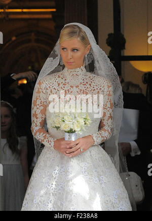 Nicky Hilton lascia il Claridge sul percorso per il suo matrimonio a Kensington Palace. Londra. Regno Unito con: Nicky Hilton dove: Londra, Regno Unito quando: 10 Lug 2015 Foto Stock