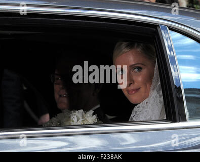 Nicky Hilton lascia il Claridge sul percorso per il suo matrimonio a Kensington Palace. Londra. Regno Unito con: Nicky Hilton dove: Londra, Regno Unito quando: 10 Lug 2015 Foto Stock