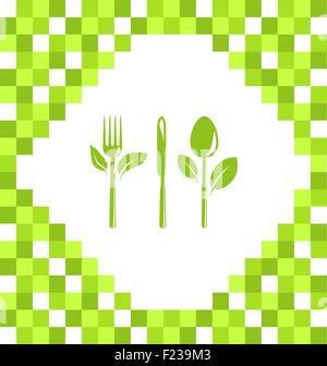 Simbolo del cibo vegetariano Illustrazione Vettoriale