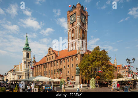 Pomeriggio estivo a Torun città vecchia, Kujawsko-pomorskie, Polonia. UNESCO - Sito Patrimonio dell'umanità. Foto Stock