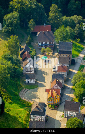 Paese-museo, Hagen open-air Museum, Sauerland, Nord Reno-Westfalia, Germania Foto Stock