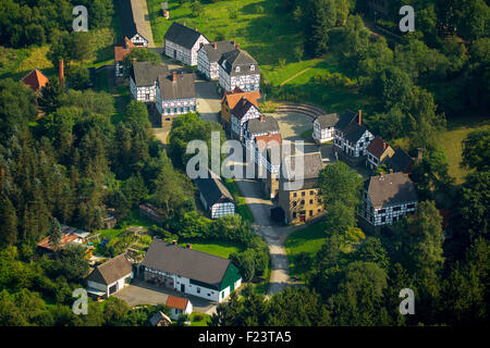 Paese-museo, Hagen open-air Museum, Sauerland, Nord Reno-Westfalia, Germania Foto Stock