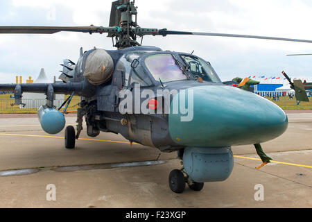 KA-52 elicottero alligatore al MAKS 2015 Air Show di Mosca, Russia Foto Stock