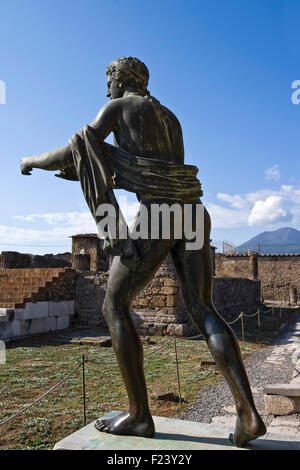 Le rovine del tempio di Apollo, Pompei Italia Foto Stock