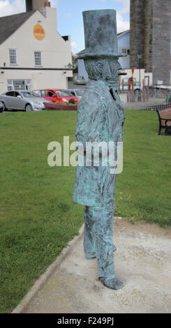 Statua di Isambard Kingdom Brunel a Saltash Cornovaglia Foto Stock