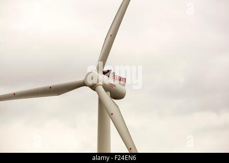 I primi 6 Mega Watt turbina eolica ad essere installate in tutto il mondo, a Gunfleet Sands offshore wind farm è di proprietà e gestito da Dong energy. Esso consiste di 48 turbine off Brightlingsea in Essex, Regno Unito, e ha una capacità di 172 MW, abbastanza per potere 125.000 case Foto Stock