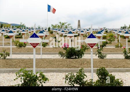 Tombe francese dalla I Guerra Mondiale a Skopje, R. Macedonia Foto Stock