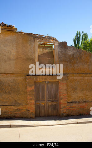 Vista della casa in rovina, campagna spagnola Foto Stock