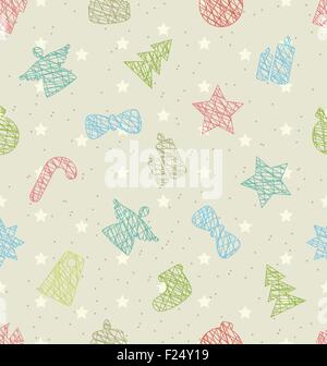 Seamless Texture per Felice Anno Nuovo Illustrazione Vettoriale