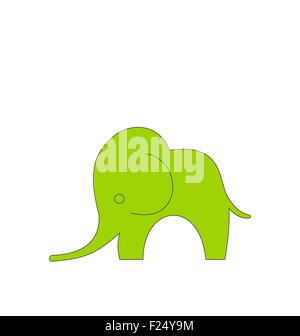 Illustrazione Vettoriale di Cartoon Elephant Illustrazione Vettoriale