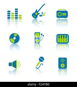 Icone di musica Illustrazione Vettoriale