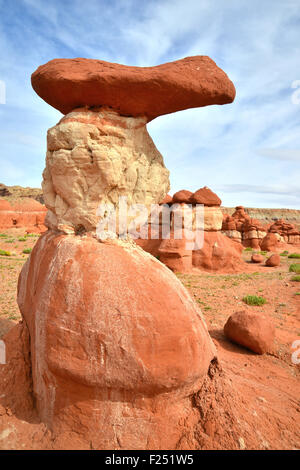 Hoodoos del Piccolo Egitto lungo l'autostrada 95 circa 20 miglia a sud di Hanksville, Utah Foto Stock