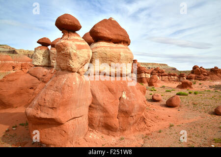 Hoodoos del Piccolo Egitto lungo l'autostrada 95 circa 20 miglia a sud di Hanksville, Utah Foto Stock