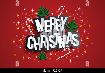 Merry Christmas Greeting Card Illustrazione Vettoriale