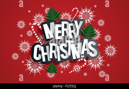 Merry Christmas Greeting Card Illustrazione Vettoriale