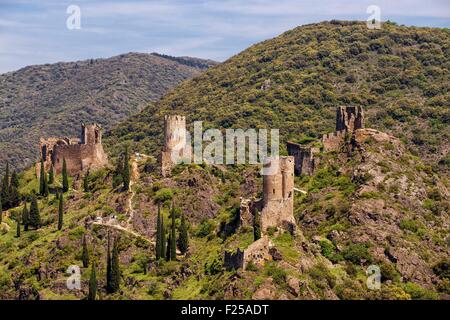 Francia, Aude, Lastours, castelli catari Foto Stock