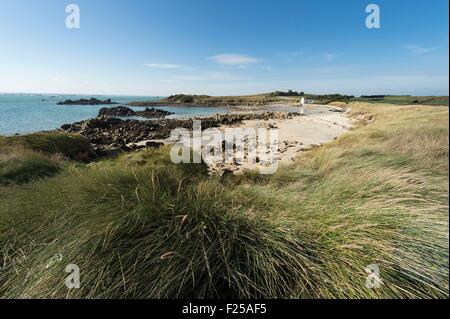 Francia, Finisterre, Ile de Batz, Cove Pors Reter nell ovest dell isola Foto Stock