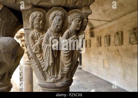 Francia, Bouches du Rhone, Arles, la chiesa di St Trophime del 12th del xv secolo, classificato come patrimonio mondiale dall UNESCO, il chiostro Foto Stock