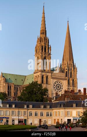 Francia, Eure et Loir, Chartres, la cattedrale di Notre Dame sono classificati come patrimonio mondiale dall' UNESCO Foto Stock