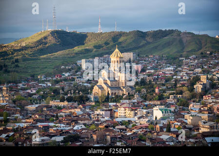 Santa Trinità Cattedrale di Tbilisi - cattedrale di Georgian Chiesa Ortodossa - Sameba, Tbilisi Foto Stock