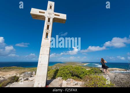 Francia, Guadalupa (Indie occidentali francesi), Grande Terre, Saint Franτois, Pointe des Chateaux è una penisola all'estremità orientale dell'isola Foto Stock