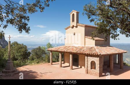 In Spagna, in Catalogna, provincia di Barcellona, Monistrol de Montserrat, Santa Maria de Montserrat Abbey, Sant Miquel hermitage Foto Stock