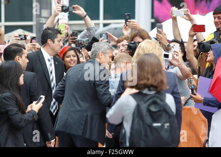 Toronto, Canada. Undicesimo Sep, 2015. George Clooney assiste la premiere del Marziano durante il quarantesimo Toronto International Film Festival, TIFF a Roy Thomson Hall di Toronto, Canada, il 11 settembre 2015. Foto: Hubert Boesl /dpa - nessun filo SERVICE - Credit: dpa picture alliance/Alamy Live News Foto Stock