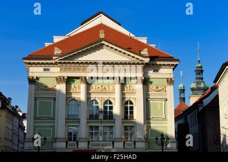 Repubblica Ceca, Praga centro storico sono classificati come patrimonio mondiale dall' UNESCO, Stare Mesto District, Estates Theatre dove Mozart diresse la prima mondiale del Don Giovanni Foto Stock