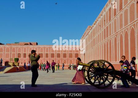 India Rajasthan, Jaipur, Palazzo di Città Foto Stock