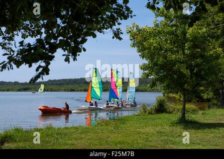 Francia, Landes, Soustons, il lago Foto Stock